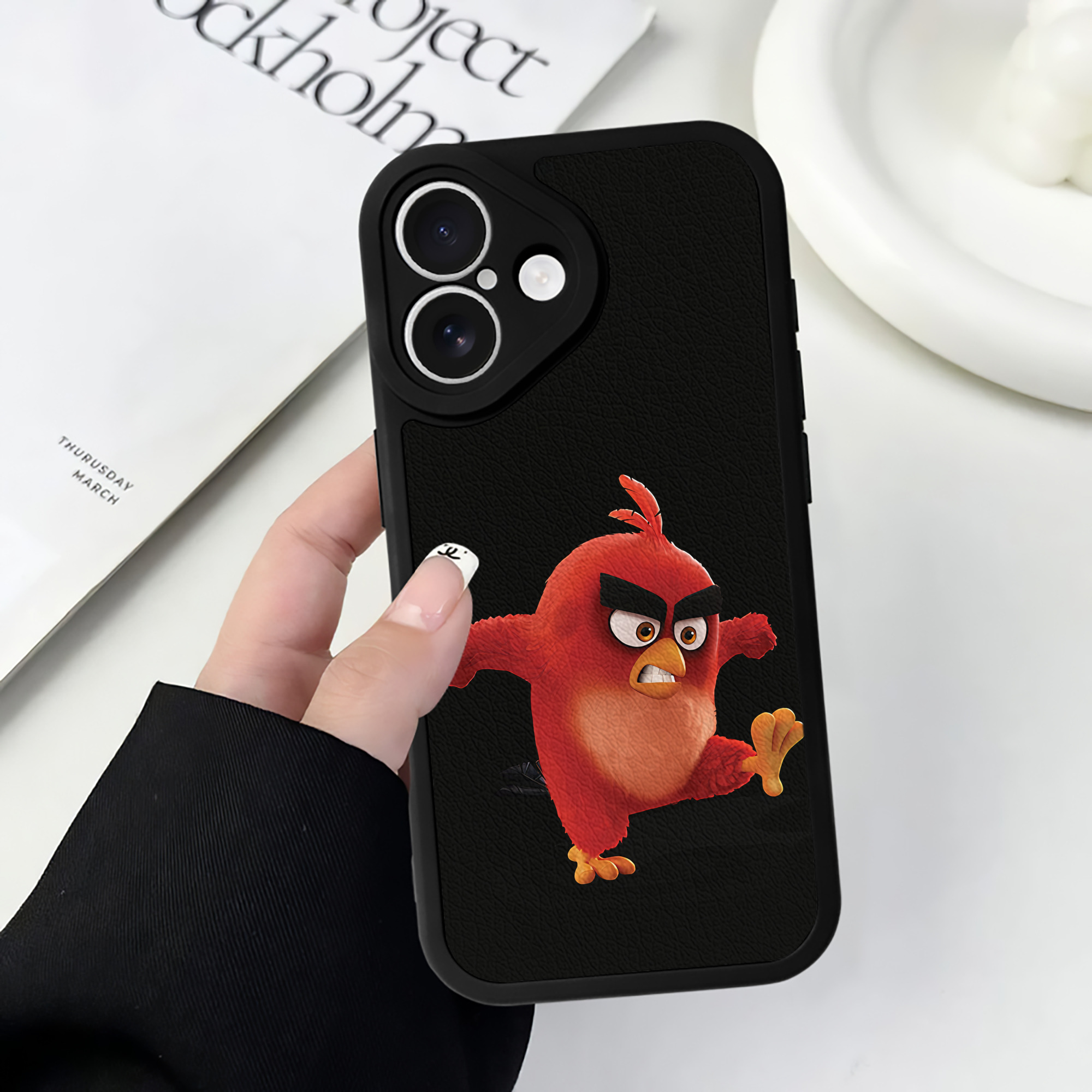 （画像用） Angry Birds アングリーバード 【iPhone 16シリーズ対応】シリコンスマホケース（レザー調） 材質：シリコン